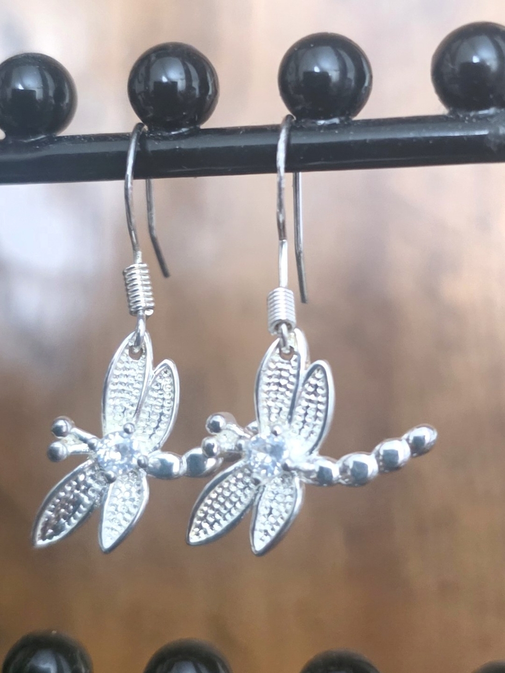 Silver 925 Dragonfly Dangle Earrings - Women Jewelry